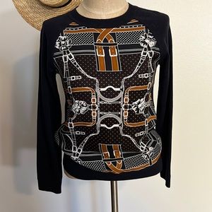 Hermes silk and virgin wool sweater